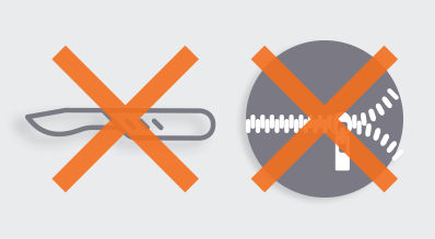 Sin sedación/incisión/compresión